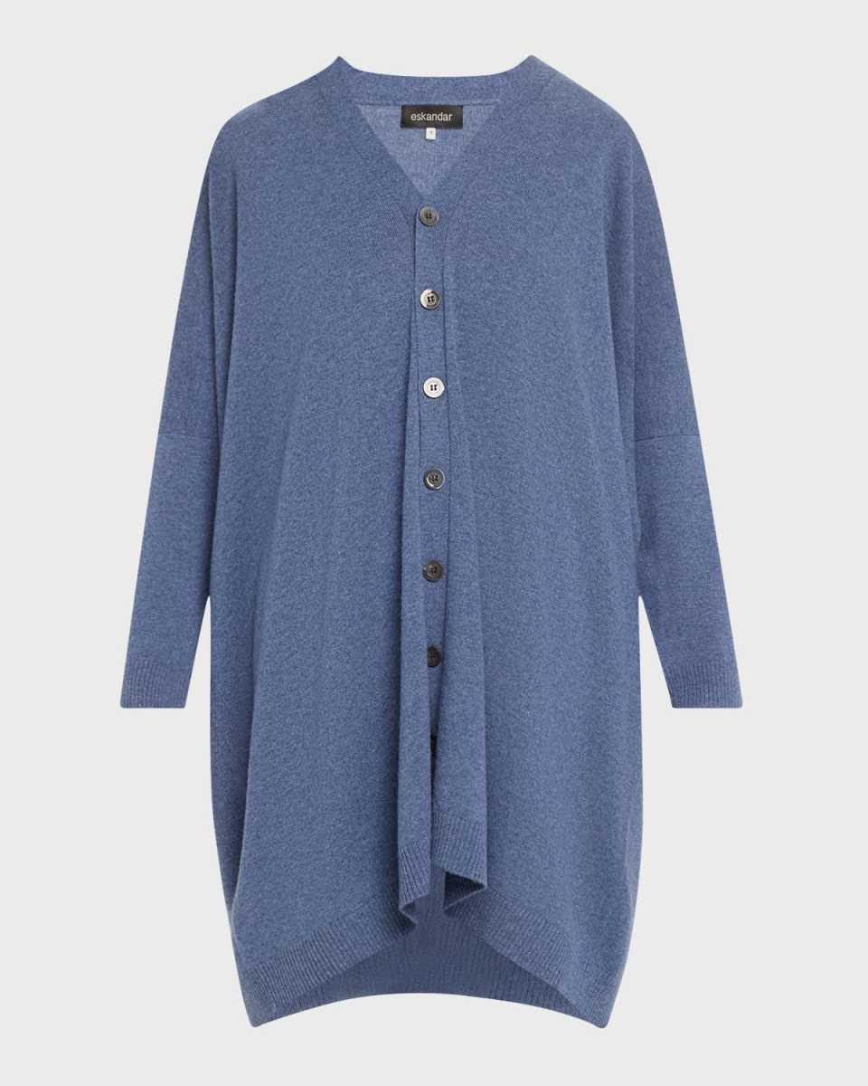 Extra Wide V-Neck Cashmere Cardigan